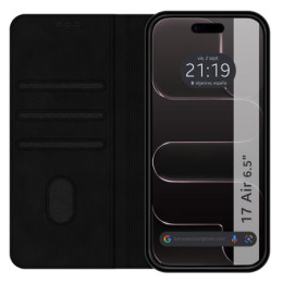 Funda Libro de Polipiel con tarjetero para Iphone 17 Air (6.5) color Negra 2