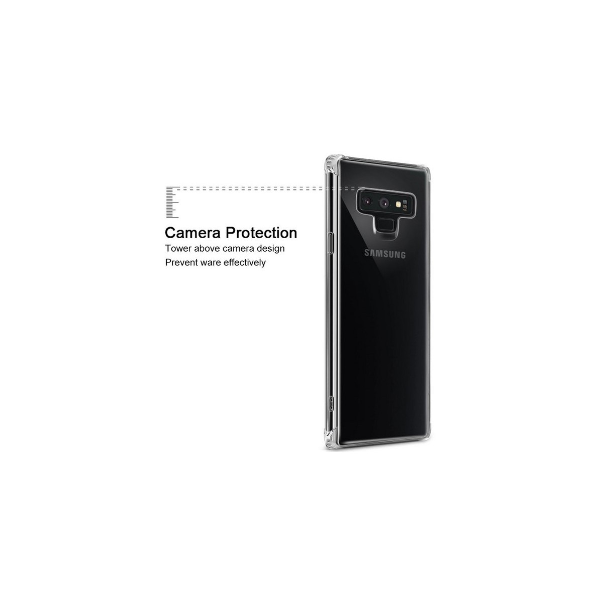 Funda Gel Tpu Anti-Shock Transparente para Samsung Galaxy Note 9