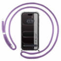 Funda Colgante Transparente para Iphone 17 Air (6.5) con Cordon Morado