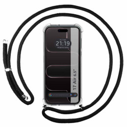 Funda Colgante Transparente para Iphone 17 Air (6.5) con Cordon Negro