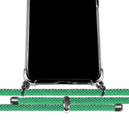 Funda Colgante Transparente para Iphone 17 Air (6.5) con Cordon Verde Agua 2