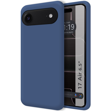 Funda Silicona Líquida Ultra Suave para Iphone 17 Air (6.5) color Azul