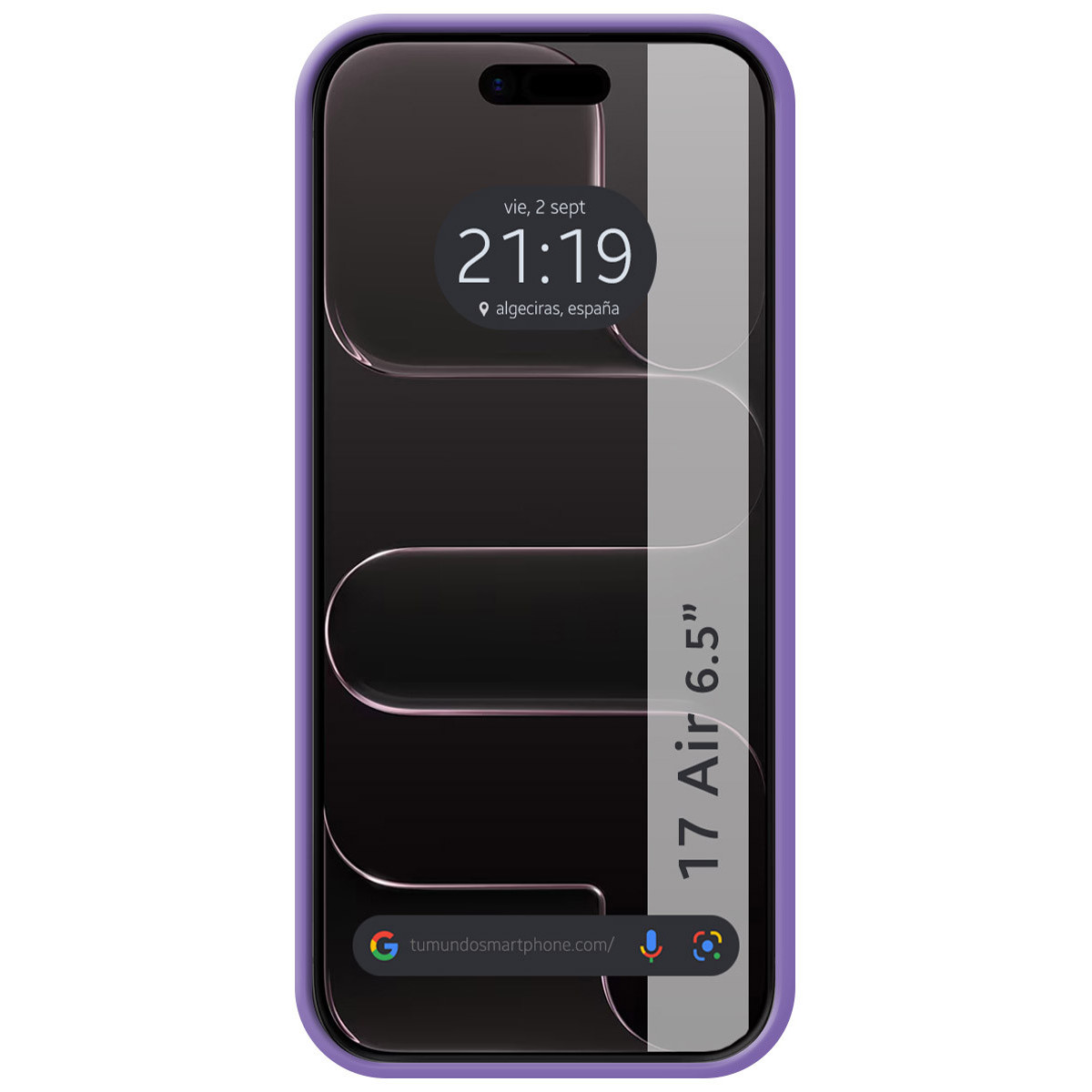 Funda Silicona Líquida Ultra Suave para Iphone 17 Air (6.5) color Morada