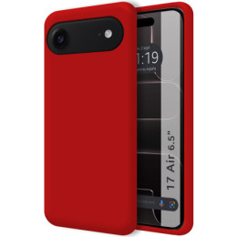 Funda Silicona Líquida Ultra Suave para Iphone 17 Air (6.5) color Roja