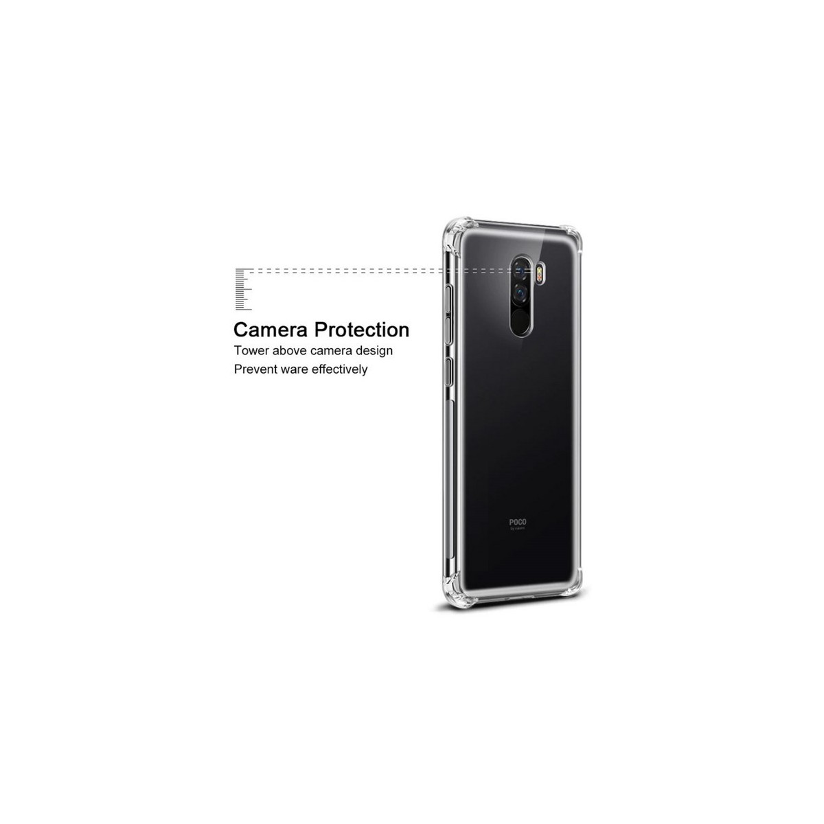 Funda Gel Tpu Anti-Shock Transparente para Xiaomi Pocophone F1