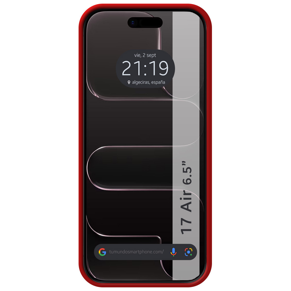 Funda Silicona Líquida Ultra Suave para Iphone 17 Air (6.5) color Roja