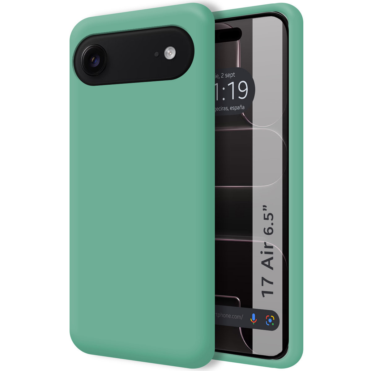 Funda Silicona Líquida Ultra Suave para Iphone 17 Air (6.5) color Verde