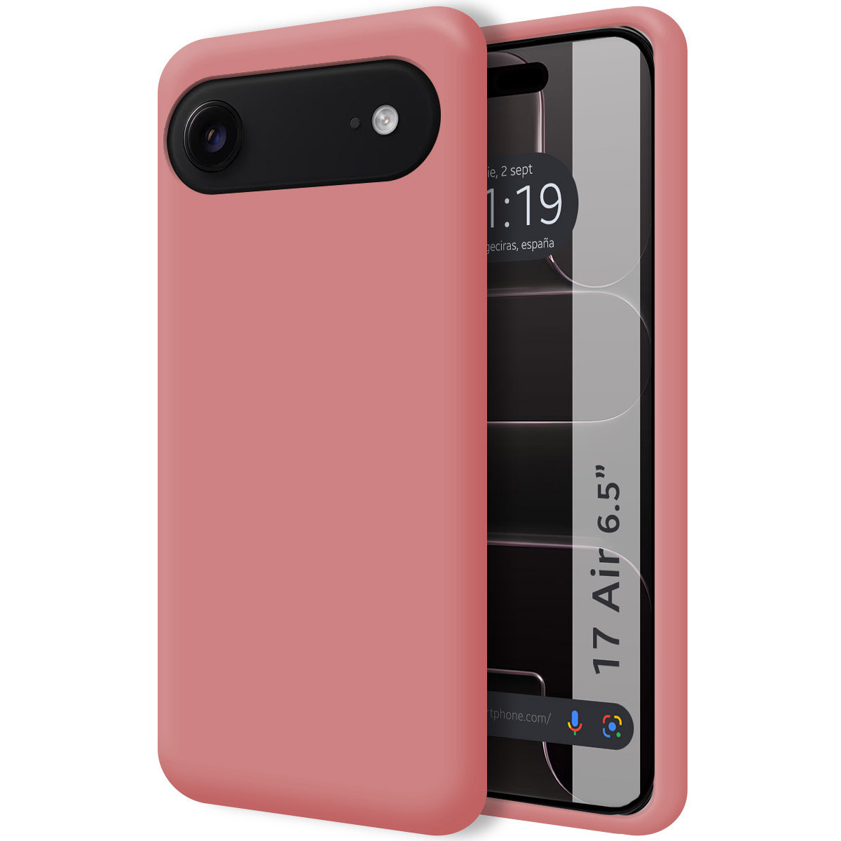 Funda Silicona Líquida Ultra Suave para Iphone 17 Air (6.5) color Rosa