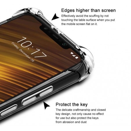 Funda Gel Tpu Anti-Shock Transparente para Xiaomi Pocophone F1