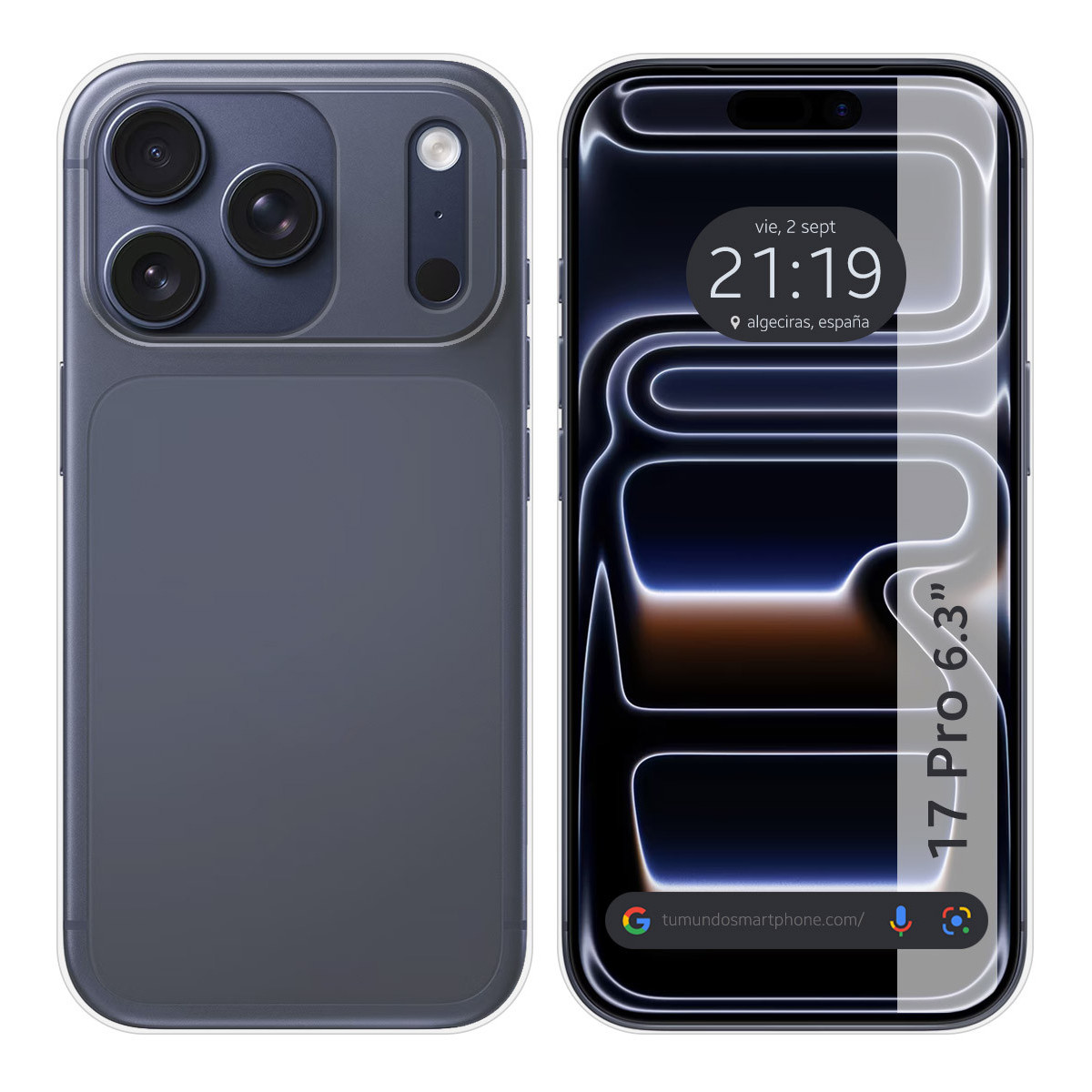 Funda Silicona Gel TPU Transparente para Iphone 17 Pro (6.3)