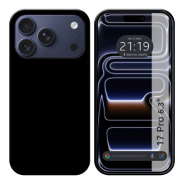 Funda Silicona Gel TPU Negra para Iphone 17 Pro (6.3)