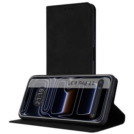 Funda Libro de Polipiel con tarjetero para Iphone 17 Pro (6.3) color Negra