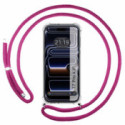 Funda Colgante Transparente para Iphone 17 Pro (6.3) con Cordon Rosa Fucsia