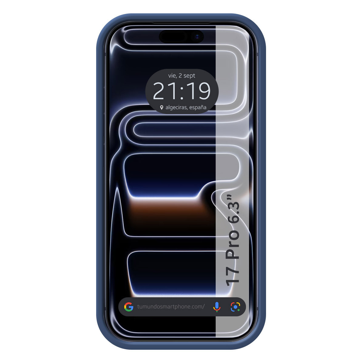 Funda Silicona Líquida Ultra Suave para Iphone 17 Pro (6.3) color Azul