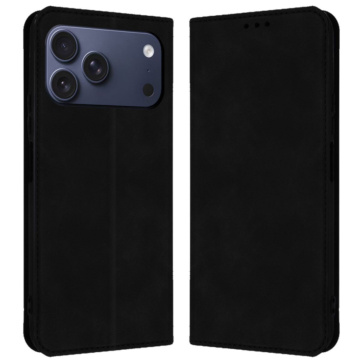 Funda Libro de Polipiel con tarjetero para Iphone 17 Pro Max (6.9) color Negra