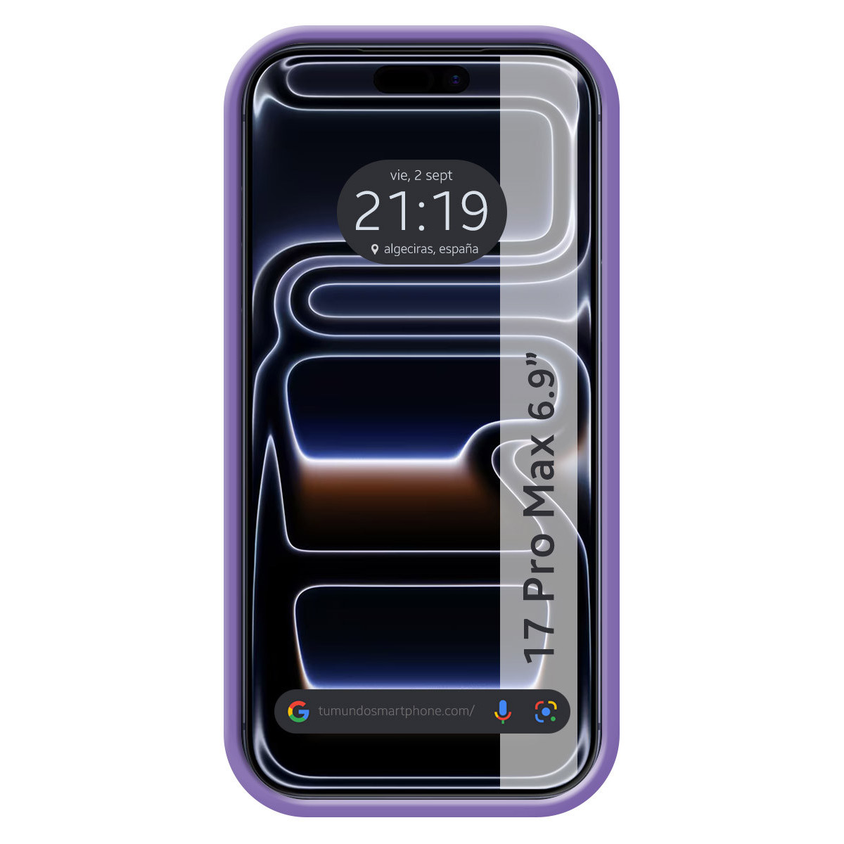 Funda Silicona Líquida Ultra Suave para Iphone 17 Pro Max (6.9) color Morada