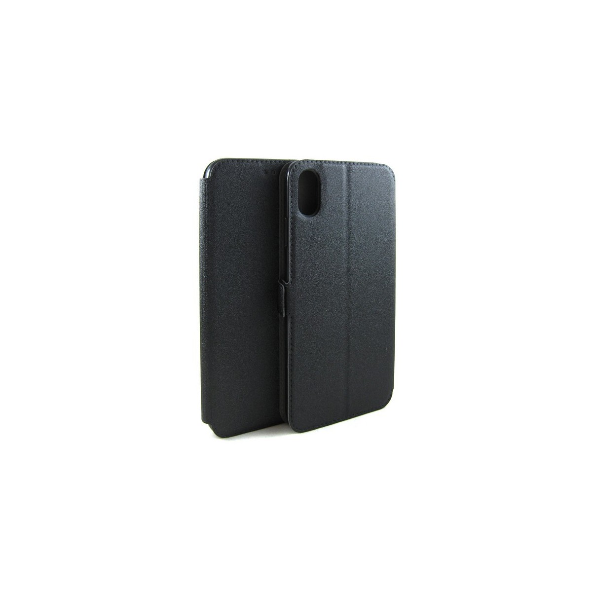 Funda Soporte Piel Negra para Iphone XR Flip Libro