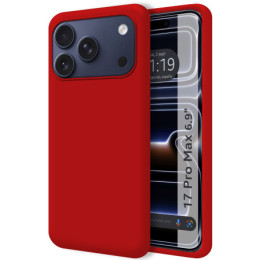 Funda Silicona Líquida Ultra Suave para Iphone 17 Pro Max (6.9) color Roja