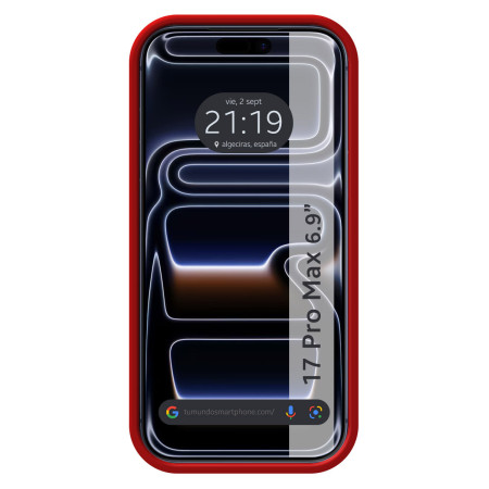 Funda Silicona Líquida Ultra Suave para Iphone 17 Pro Max (6.9) color Roja