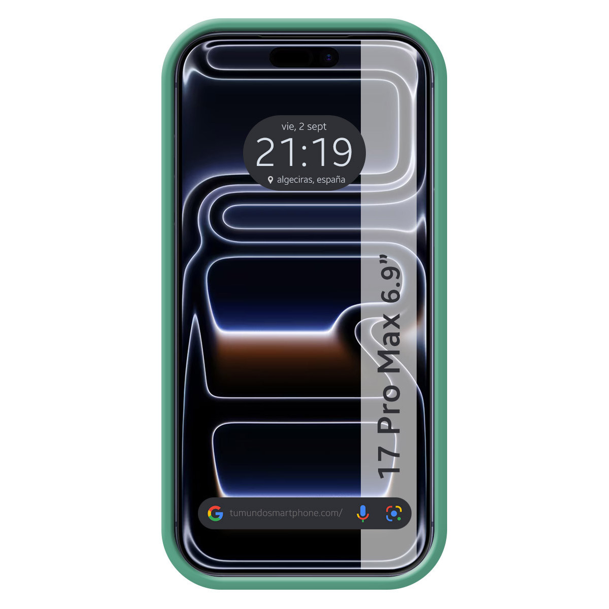 Funda Silicona Líquida Ultra Suave para Iphone 17 Pro Max (6.9) color Verde