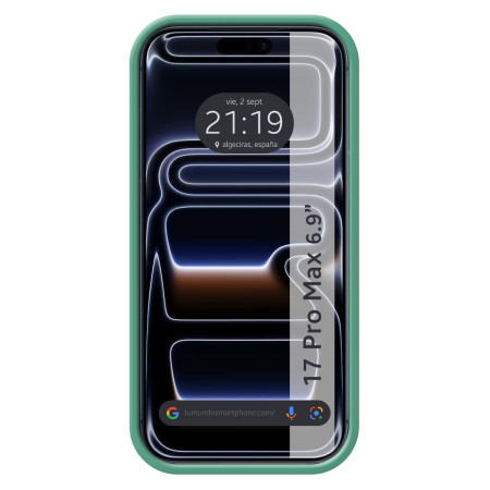 Funda Silicona Líquida Ultra Suave para Iphone 17 Pro Max (6.9) color Verde