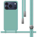 Funda Silicona Líquida con Cordón para Iphone 17 Pro Max (6.9) color Verde