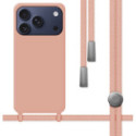 Funda Silicona Líquida con Cordón para Iphone 17 Pro Max (6.9) color Rosa