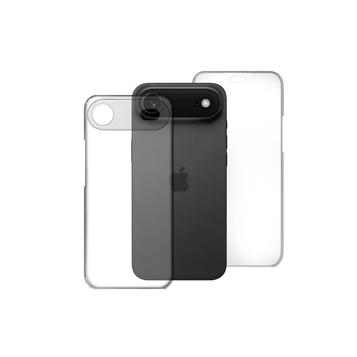 Funda Doble Transparente Pc + Tpu Full Body 360 para Iphone 17 Air (6.5)