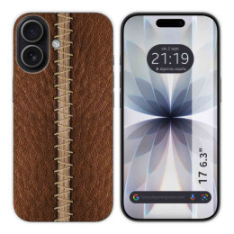 Funda Silicona para Iphone 17 (6.3) diseño Cuero 01 Dibujos