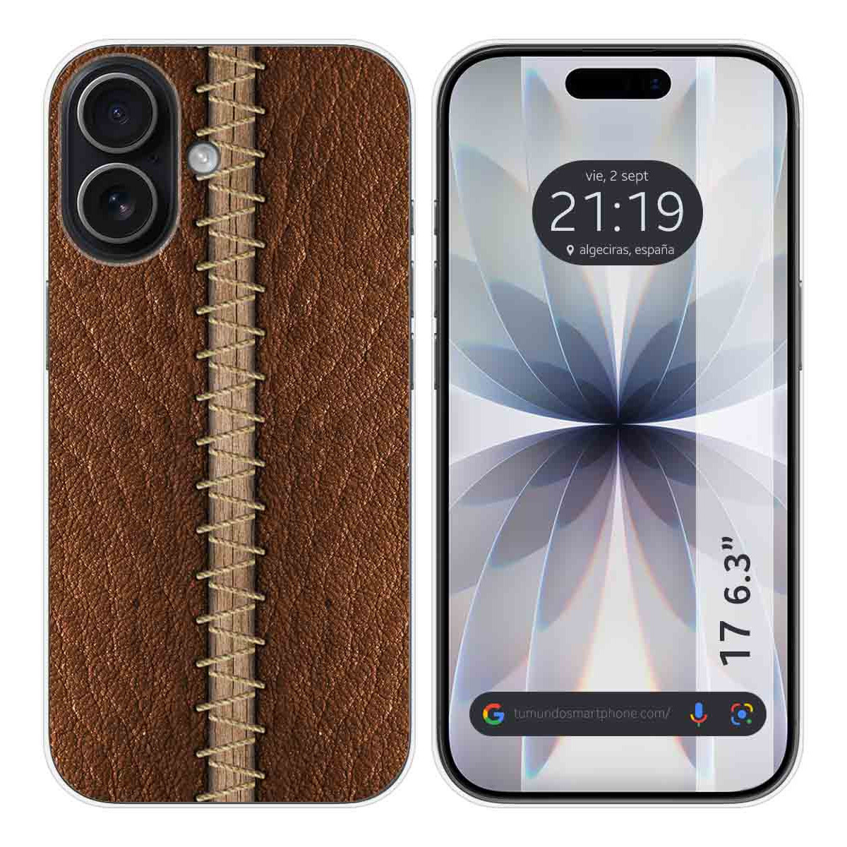 Funda Silicona para Iphone 17 (6.3) diseño Cuero 01 Dibujos