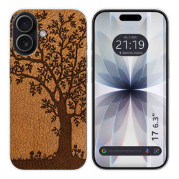 Funda Silicona para Iphone 17 (6.3) diseño Cuero 03 Dibujos