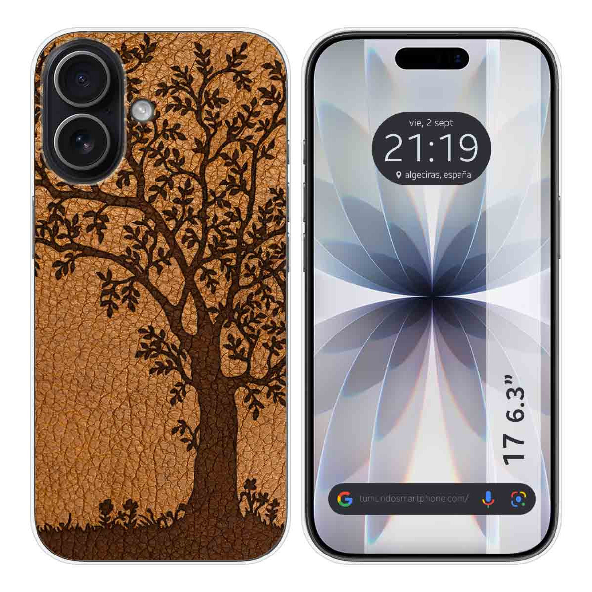 Funda Silicona para Iphone 17 (6.3) diseño Cuero 03 Dibujos