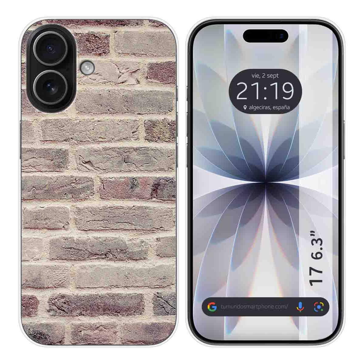 Funda Silicona para Iphone 17 (6.3) diseño Ladrillo 01 Dibujos