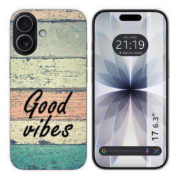 Funda Silicona para Iphone 17 (6.3) diseño Madera 01 Dibujos