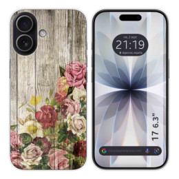 Funda Silicona para Iphone 17 (6.3) diseño Madera 08 Dibujos