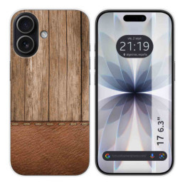 Funda Silicona para Iphone 17 (6.3) diseño Madera 09 Dibujos