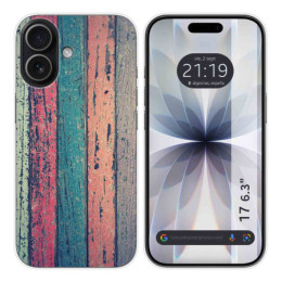 Funda Silicona para Iphone 17 (6.3) diseño Madera 10 Dibujos