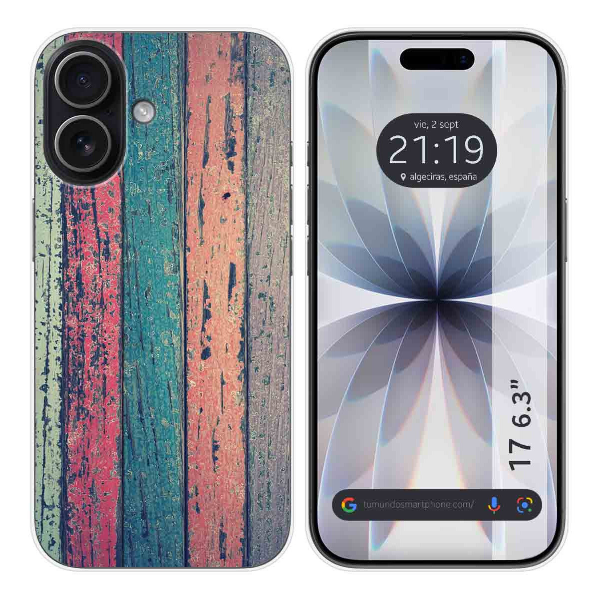 Funda Silicona para Iphone 17 (6.3) diseño Madera 10 Dibujos