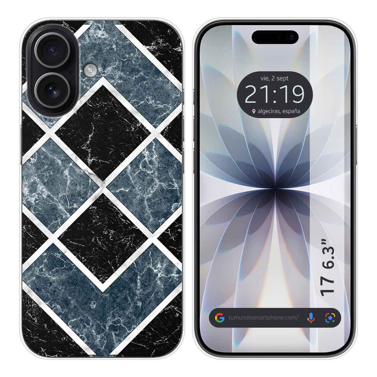 Funda Silicona para Iphone 17 (6.3) diseño Mármol 06 Dibujos