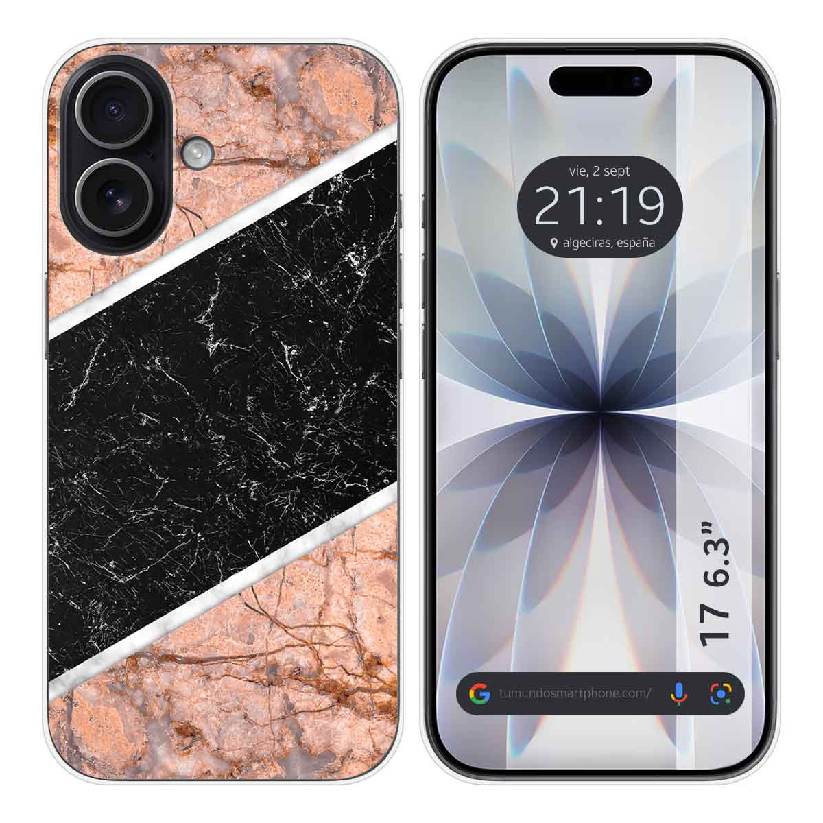 Funda Silicona para Iphone 17 (6.3) diseño Mármol 07 Dibujos