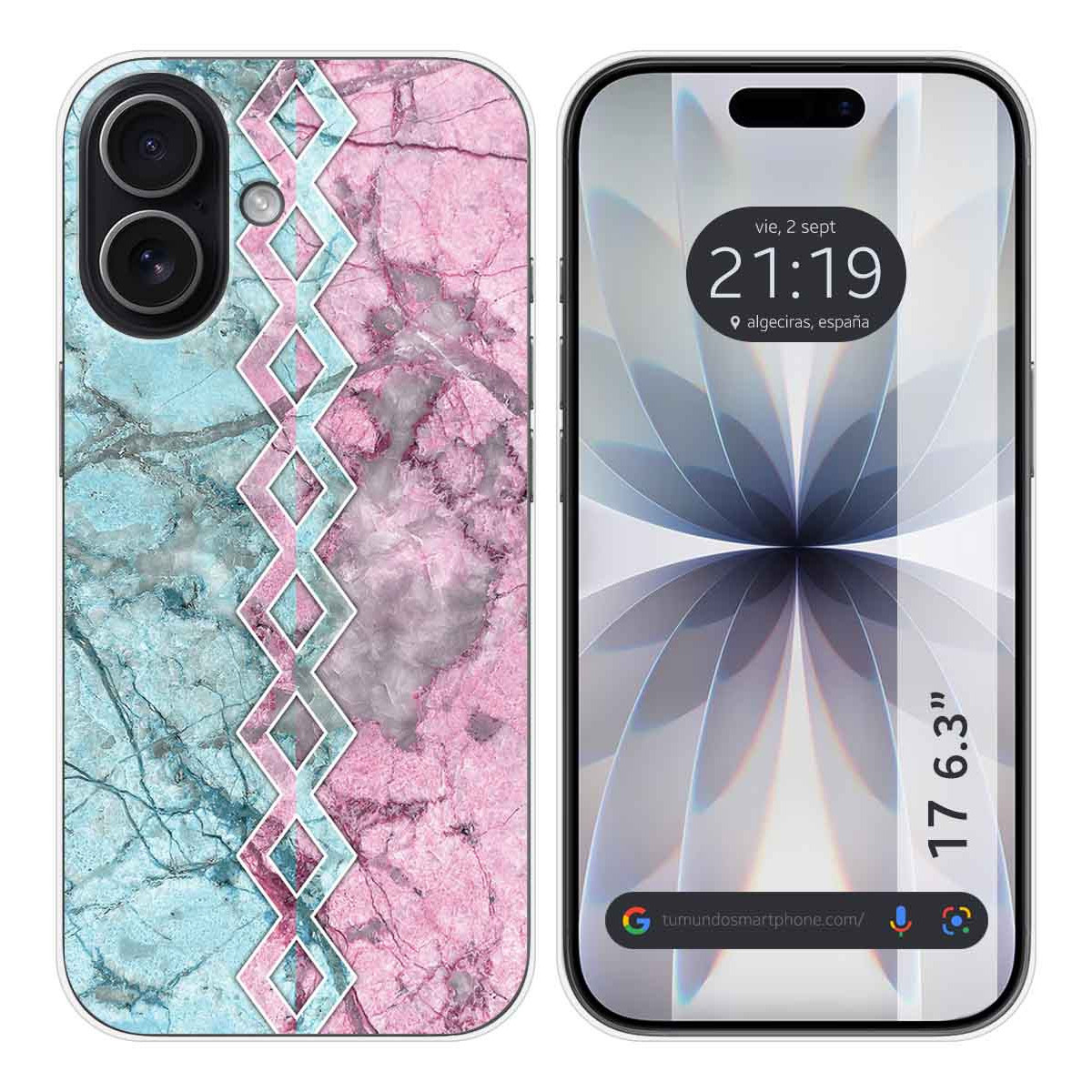 Funda Silicona para Iphone 17 (6.3) diseño Mármol 08 Dibujos