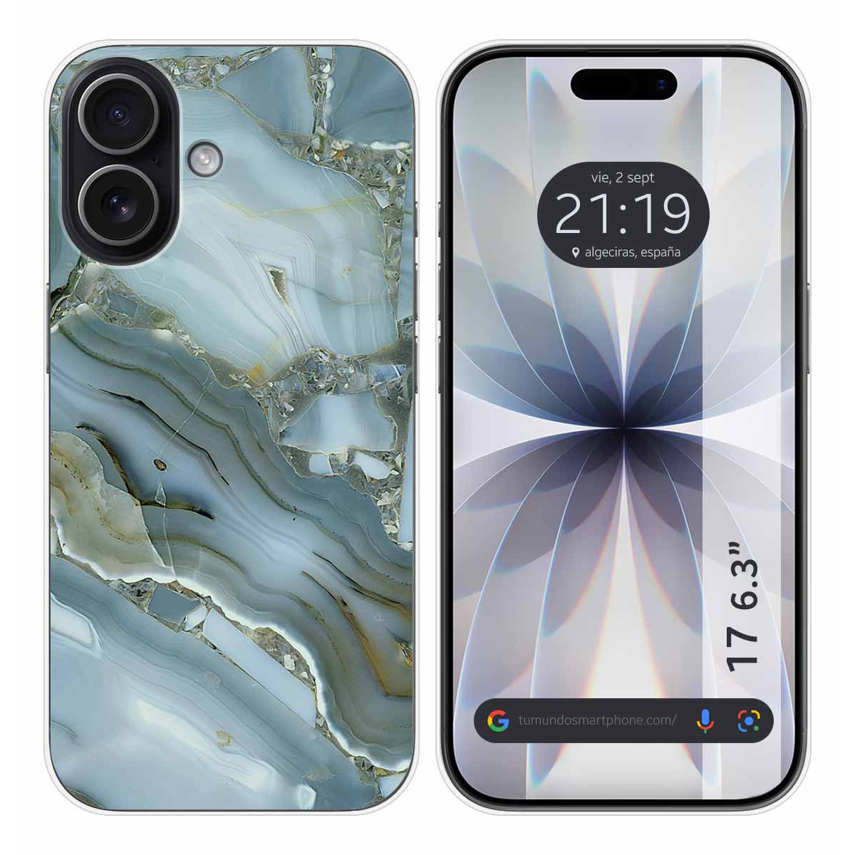 Funda Silicona para Iphone 17 (6.3) diseño Mármol 09 Dibujos