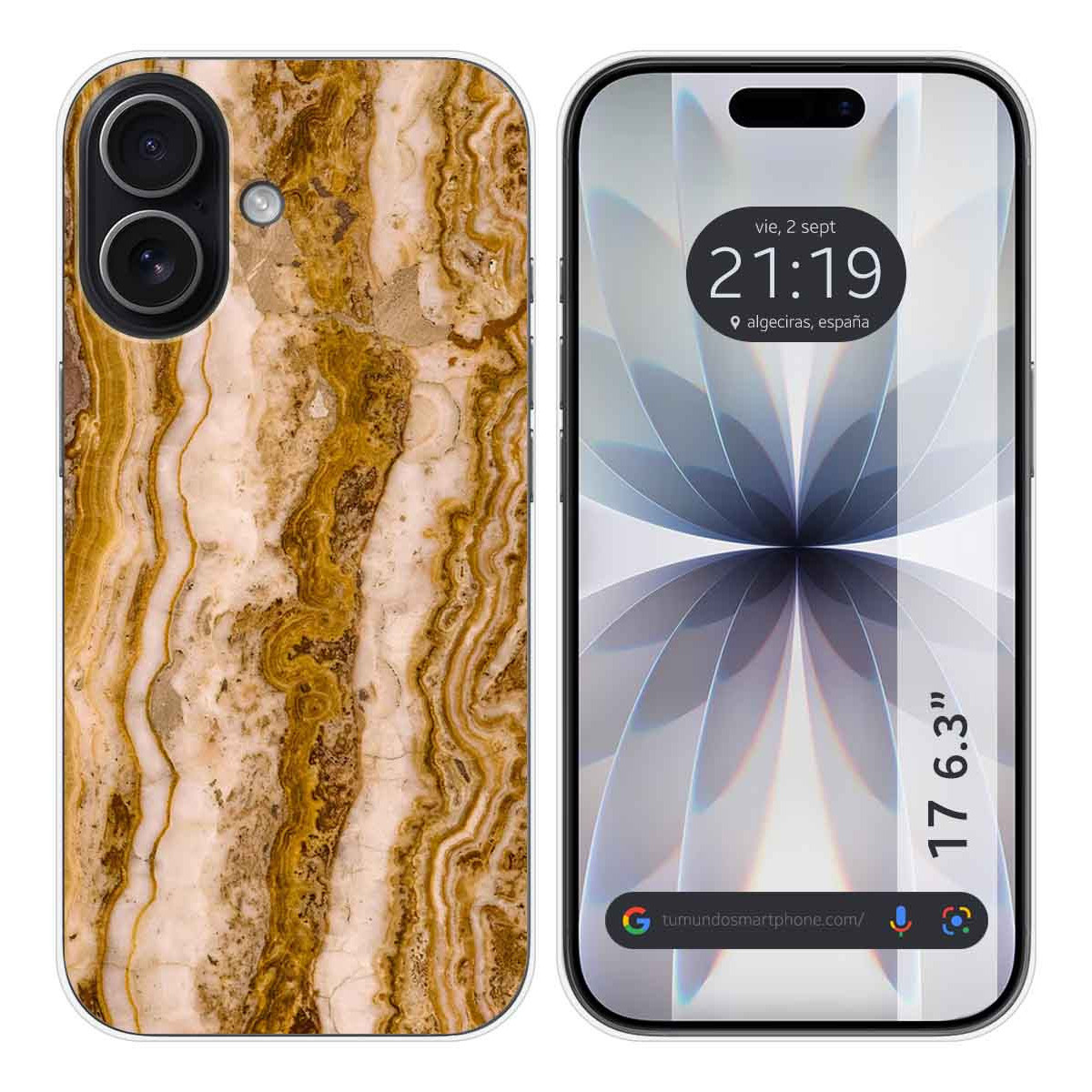 Funda Silicona para Iphone 17 (6.3) diseño Mármol 10 Dibujos