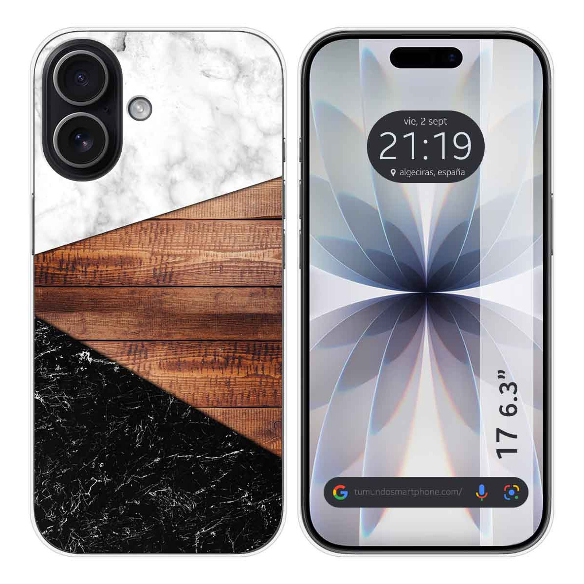 Funda Silicona para Iphone 17 (6.3) diseño Mármol 11 Dibujos