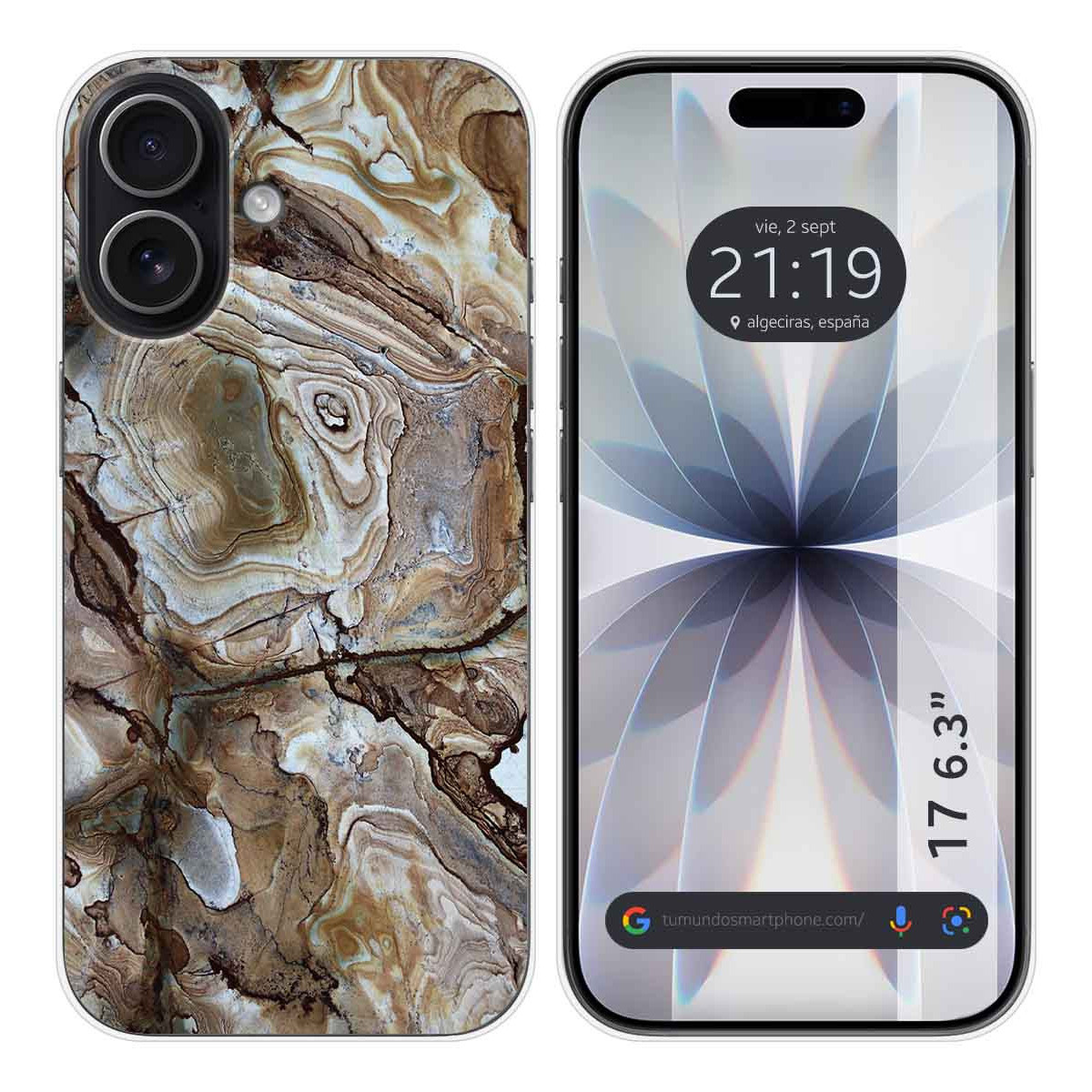 Funda Silicona para Iphone 17 (6.3) diseño Mármol 14 Dibujos