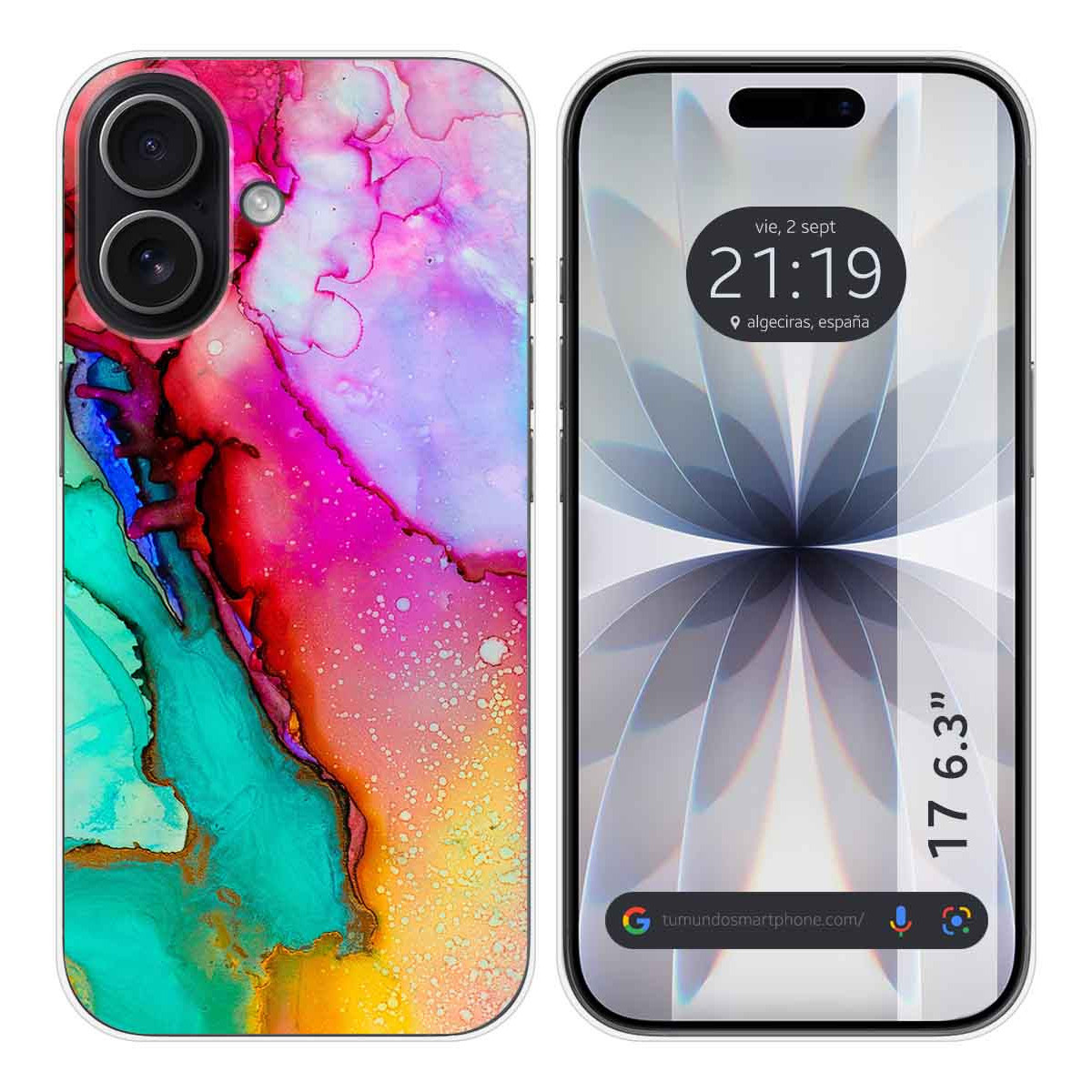 Funda Silicona para Iphone 17 (6.3) diseño Mármol 15 Dibujos