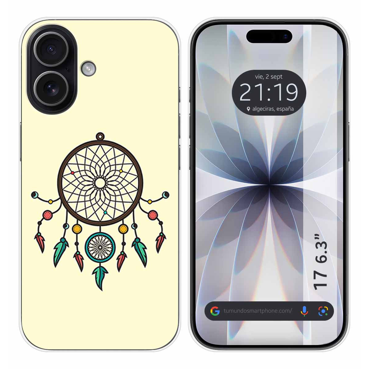 Funda Silicona para Iphone 17 (6.3) diseño Atrapasueños Dibujos