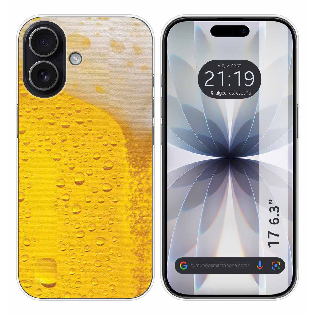 Funda Silicona para Iphone 17 (6.3) diseño Cerveza Dibujos
