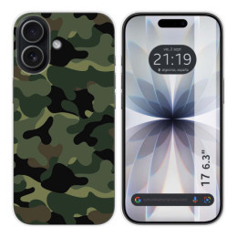 Funda Silicona para Iphone 17 (6.3) diseño Camuflaje Dibujos