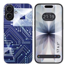 Funda Silicona para Iphone 17 (6.3) diseño Circuito Dibujos